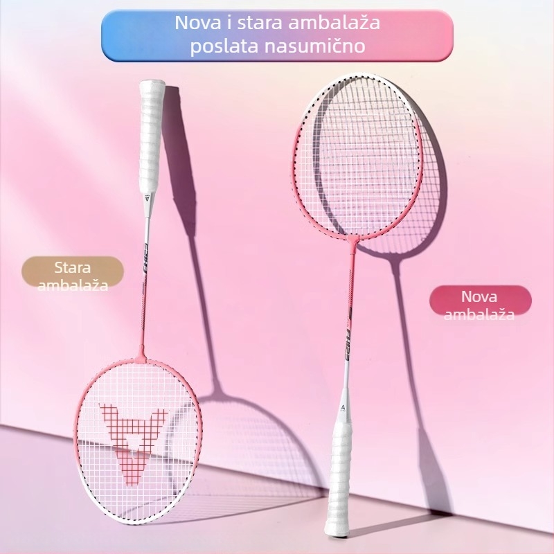 Reket za badminton Effective — težina 95–100 g, okvir od željeznog legura, drška G5, tip reketa: ravni udar, tvrdoća šipke: srednja.