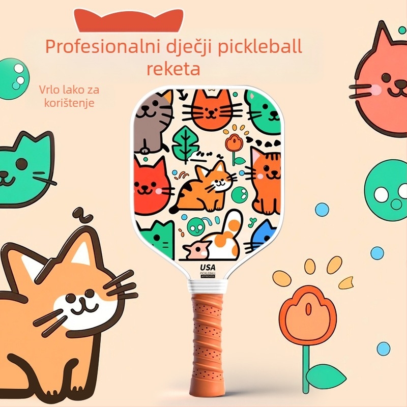 Dječja pickleball paleta od staklenih vlakana, karikatura dizajn, Lidakang, 175±5 g