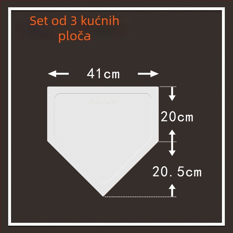 Set za trening baseballa s bazom od TPE, vodootporan, protuklizan, uključuje Home Plate i Pitcher's Plate (pojačan)