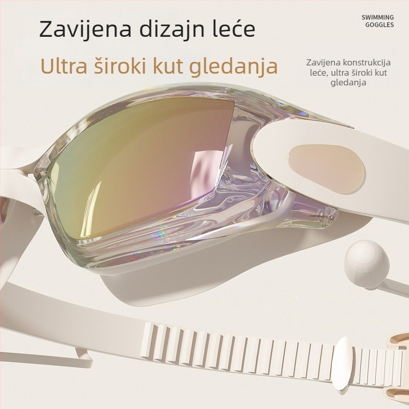 Plivačke naočale s korekcijom miopije, HD vodootporne PC leće s anti-zamagljivanjem, za odrasle