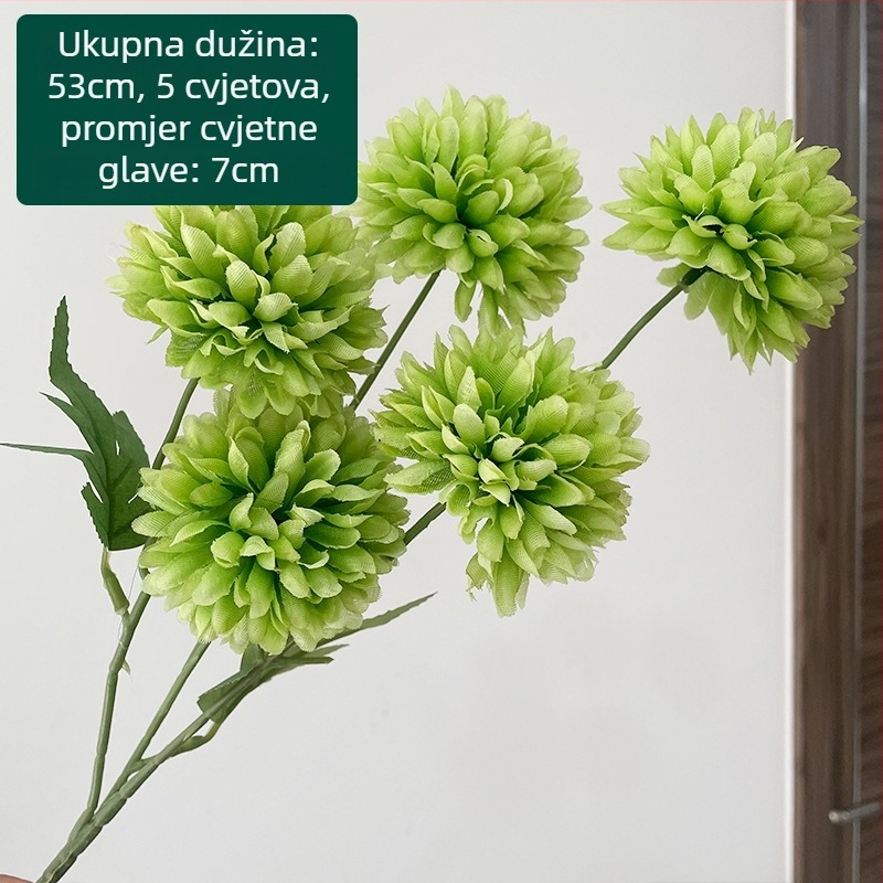 Petokraka svilenih krizantema - umjetni cvijet za vanjsku upotrebu, rekviziti za fotografiju, kućna dekoracija; marka Zixu, kod 2