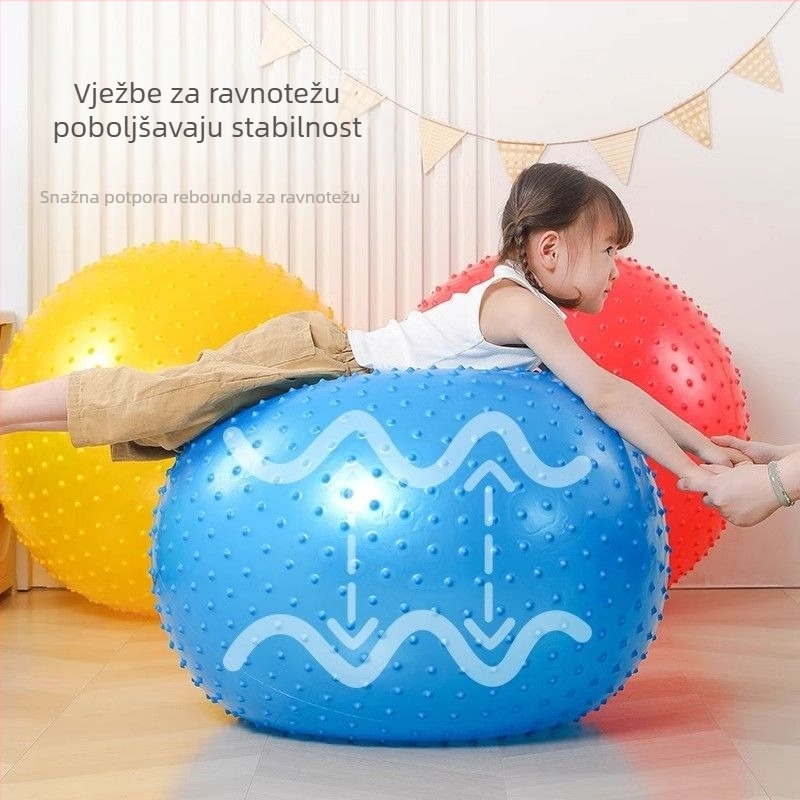 ABS joga lopta za djecu i bebe — debela, otporna na eksploziju fitness lopta za senzornu stimulaciju (dizajn zmaja)