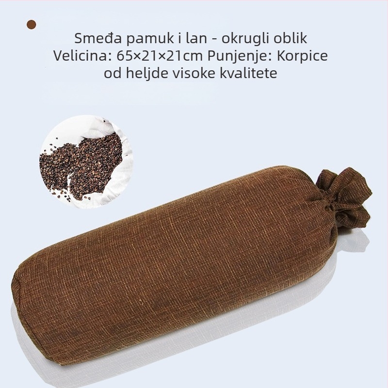 Joga jastuk s punjenjem od heljde, pomoćno sredstvo za Iyengar i Yin jogu, za trudnice, jastuk za struk, kvadratno-cilindričnog oblika