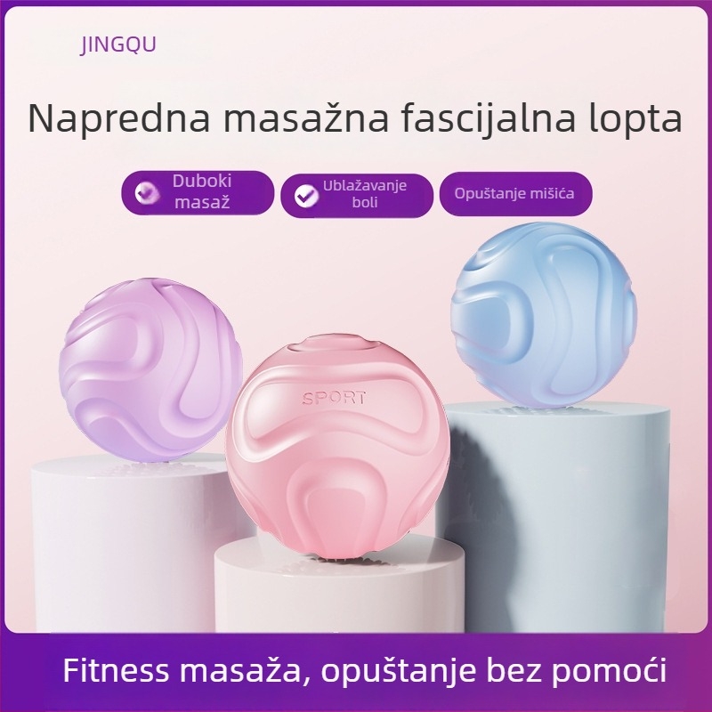 Fasična masažna lopta za masažu stopala, duboka relaksacija mišića na akupunkturnim točkama, olakšanje ramena i vrata, joga meridijanska lopta; Materijal: TPE; Težina: 135 g; Nije napuhljiva
