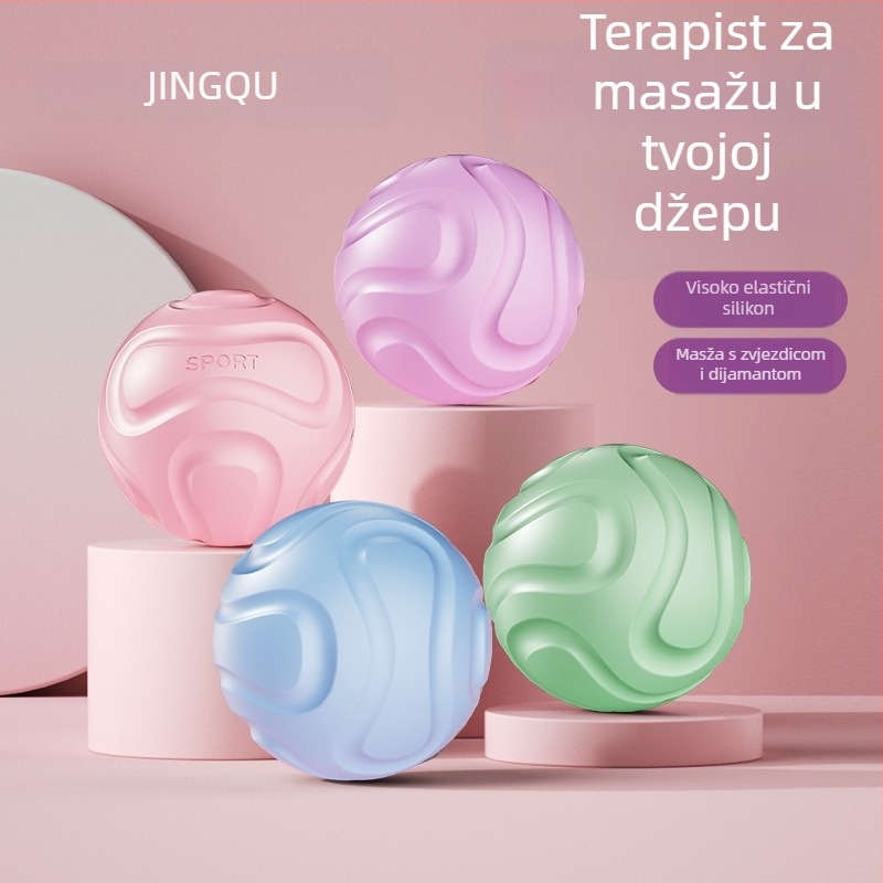 Fasična masažna lopta za masažu stopala, duboka relaksacija mišića na akupunkturnim točkama, olakšanje ramena i vrata, joga meridijanska lopta; Materijal: TPE; Težina: 135 g; Nije napuhljiva