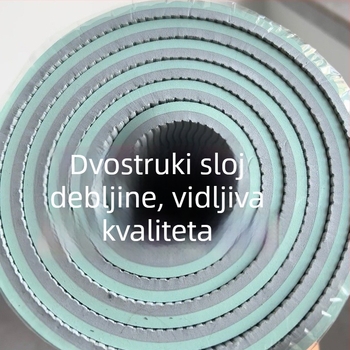 Joga podloga za početnike, materijal TPE, protuklizna površina, debljina 8 mm, linije za poravnanje