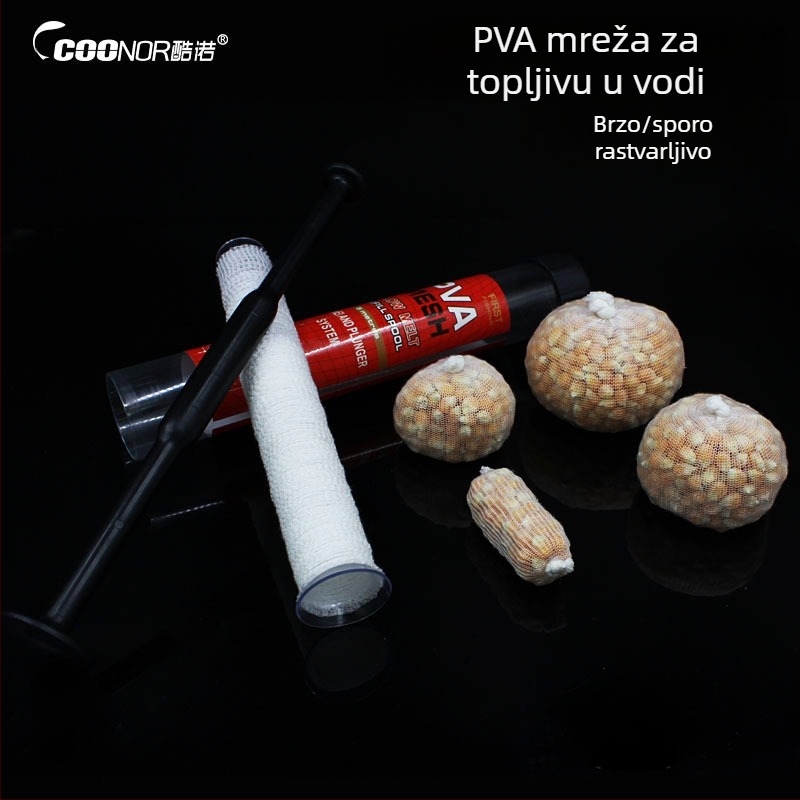 PVA vodotopiva mrežasta vrećica za ribolov, velika kapaciteta, sporo topljiva, bacanje na dno s fiksnom točkom