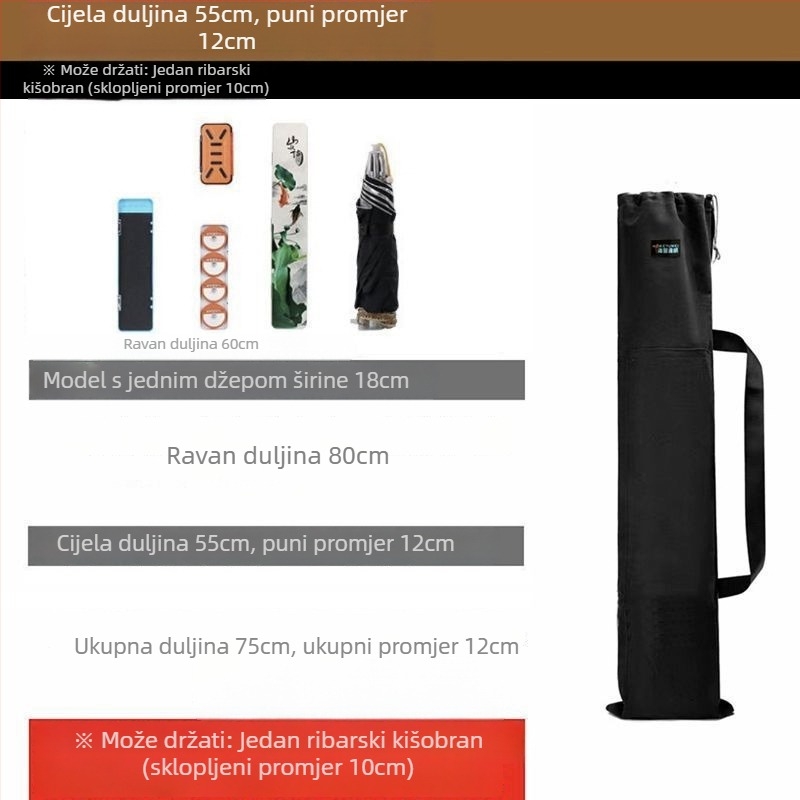 Torba za štapove za pecanje – Marka: Druga; Materijal: PVC; Vodootpornost: Ne.