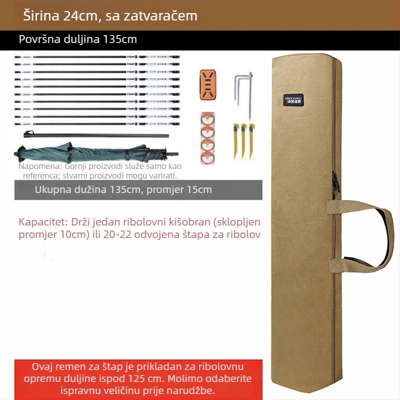 Torba za štapove za pecanje – Marka: Druga; Materijal: PVC; Vodootpornost: Ne.