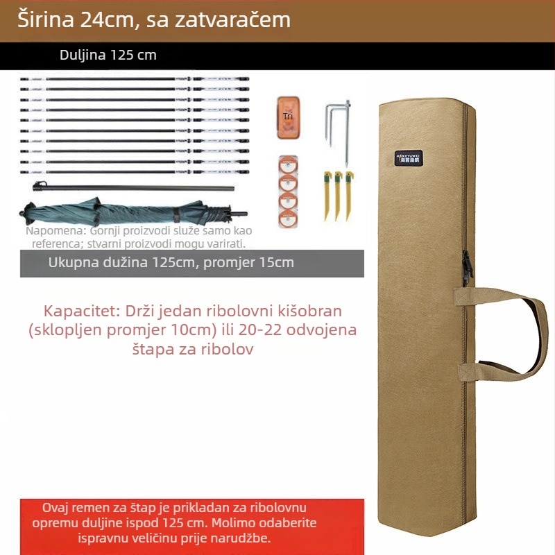 Torba za štapove za pecanje – Marka: Druga; Materijal: PVC; Vodootpornost: Ne.