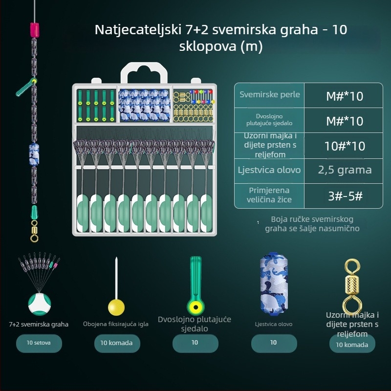 Set ribolovnih dodataka Space Bean, 10 komada, plastična konstrukcija