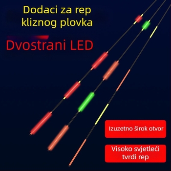 LED svjetleći plovak za dugačka bacanja, debeli i izražajni dizajn, mijenja boju pri ugrizu, široko stražnje krilo