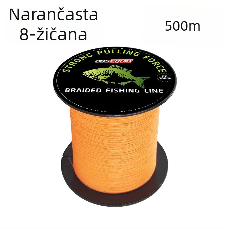 8-nitna pletena PE glavna ribolovna linija, 10–80 lb