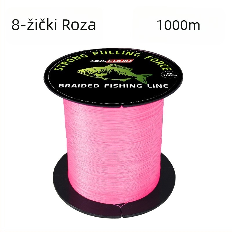 8-nitna pletena PE glavna ribolovna linija, 10–80 lb