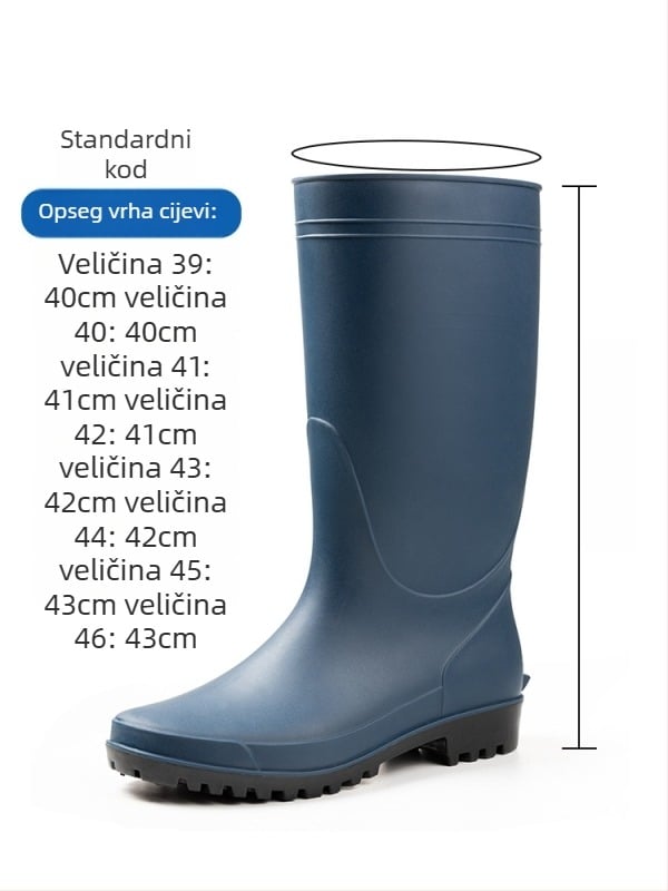 Kišne čizme za odrasle, unisex, gornji dio od plastike, niski dio cijevi, univerzalan stil