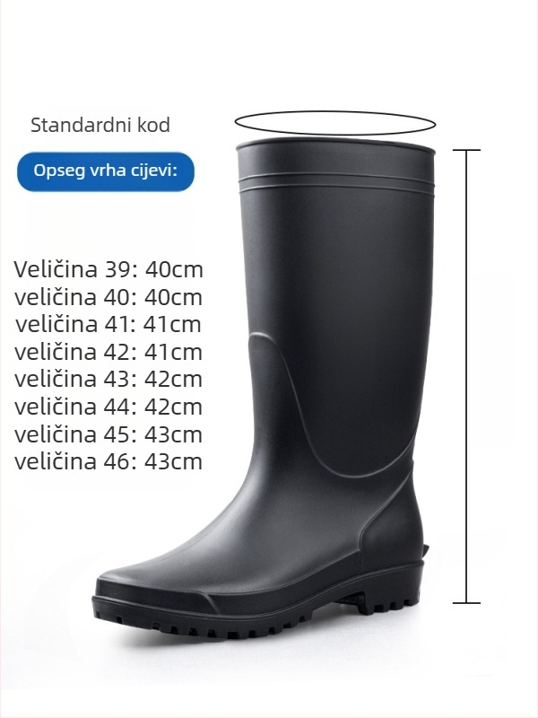 Kišne čizme za odrasle, unisex, gornji dio od plastike, niski dio cijevi, univerzalan stil
