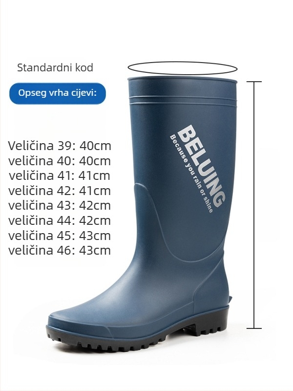 Kišne čizme za odrasle, unisex, gornji dio od plastike, niski dio cijevi, univerzalan stil