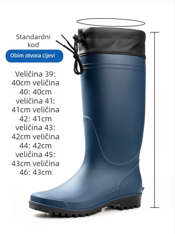 Kišne čizme za odrasle, unisex, gornji dio od plastike, niski dio cijevi, univerzalan stil
