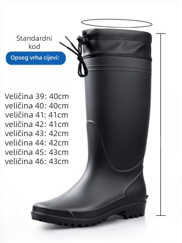 Kišne čizme za odrasle, unisex, gornji dio od plastike, niski dio cijevi, univerzalan stil
