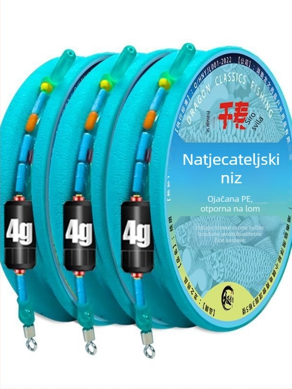 Set ribolovnih linija – najlon nit, za rijeke i jezera, duljina 3.6-8.1 m