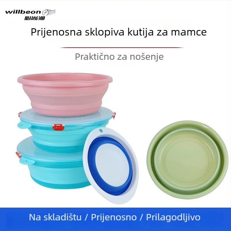 Kutija za miješanje mamaca i sklopiva posuda za žive mamce, prenosni PP kontejner, Bishangyu
