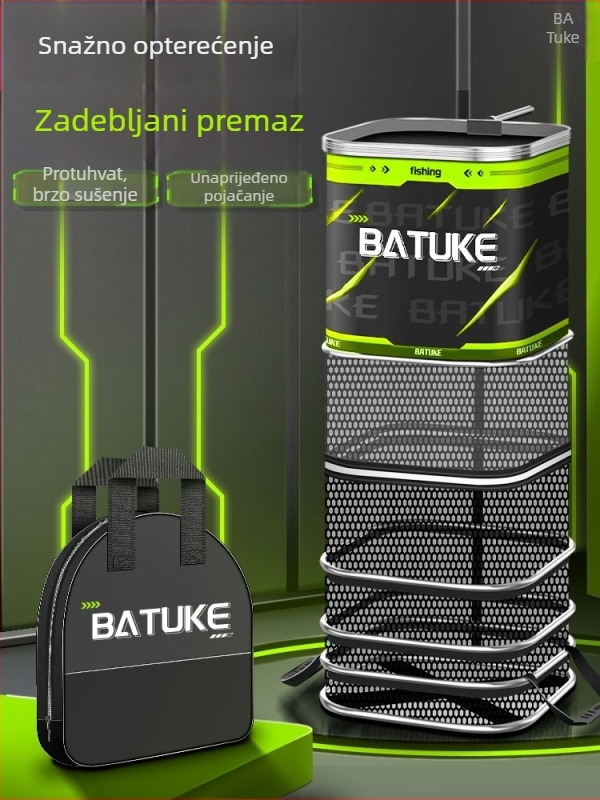 Kvadratna kutija za ribe s premazom ljepila, od aluminijske legure, za divlji ribolov