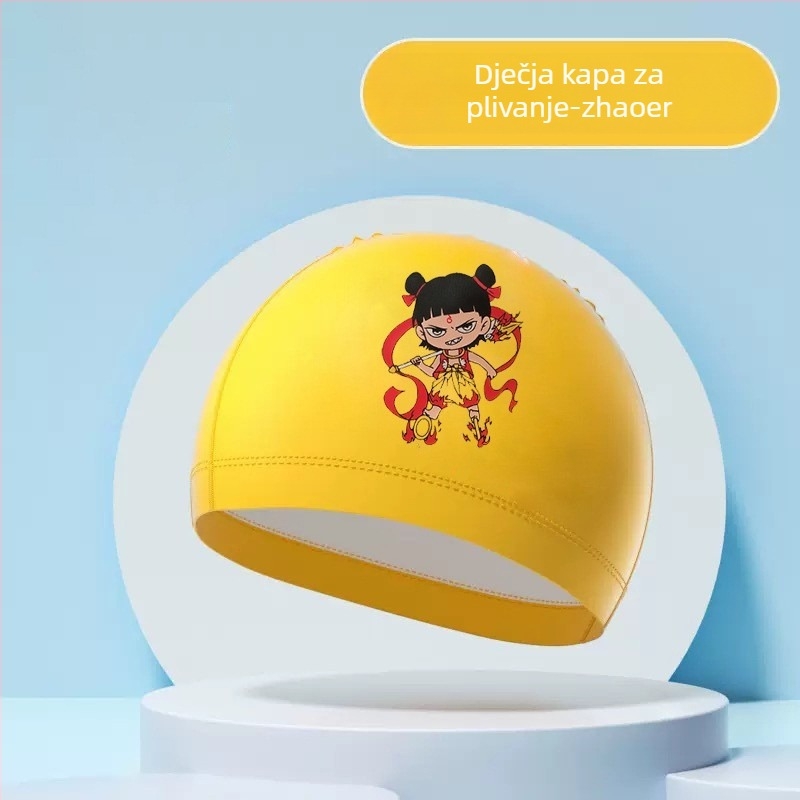 Dječje plivačke naočale s crtanim motivom, PC leće, vodootporne i anti-fog, uz set s kapom za plivanje