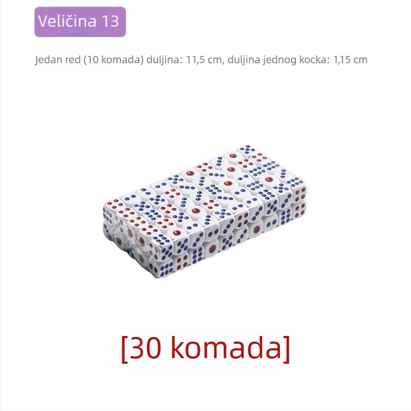 Melaminovo sito za kockice za igre u barovima i klubovima, Čip 1, bez prilagodbe