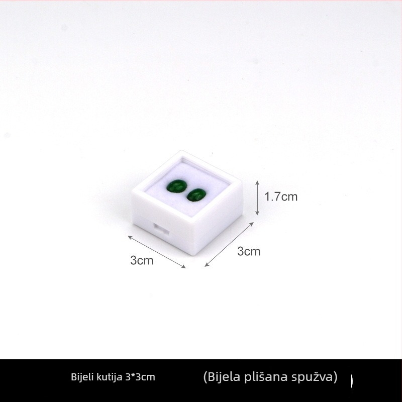 Prozirna plastična kutija za nakit, kutija za izlaganje za labave kamene i dijamante, otporna na prašinu, 1 razina