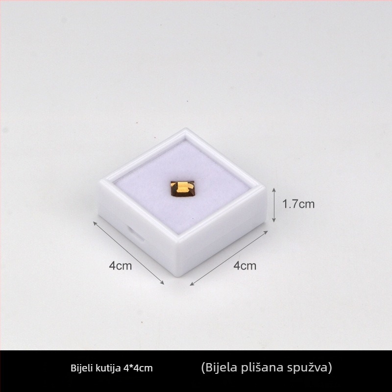 Prozirna plastična kutija za nakit, kutija za izlaganje za labave kamene i dijamante, otporna na prašinu, 1 razina