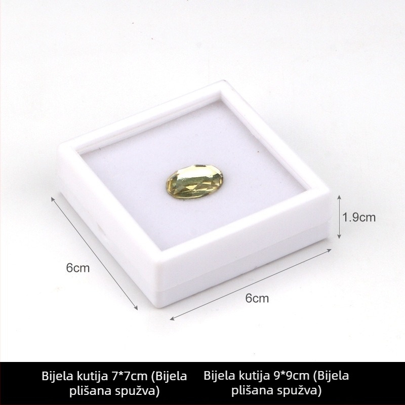 Prozirna plastična kutija za nakit, kutija za izlaganje za labave kamene i dijamante, otporna na prašinu, 1 razina