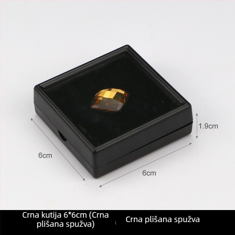 Prozirna plastična kutija za nakit, kutija za izlaganje za labave kamene i dijamante, otporna na prašinu, 1 razina