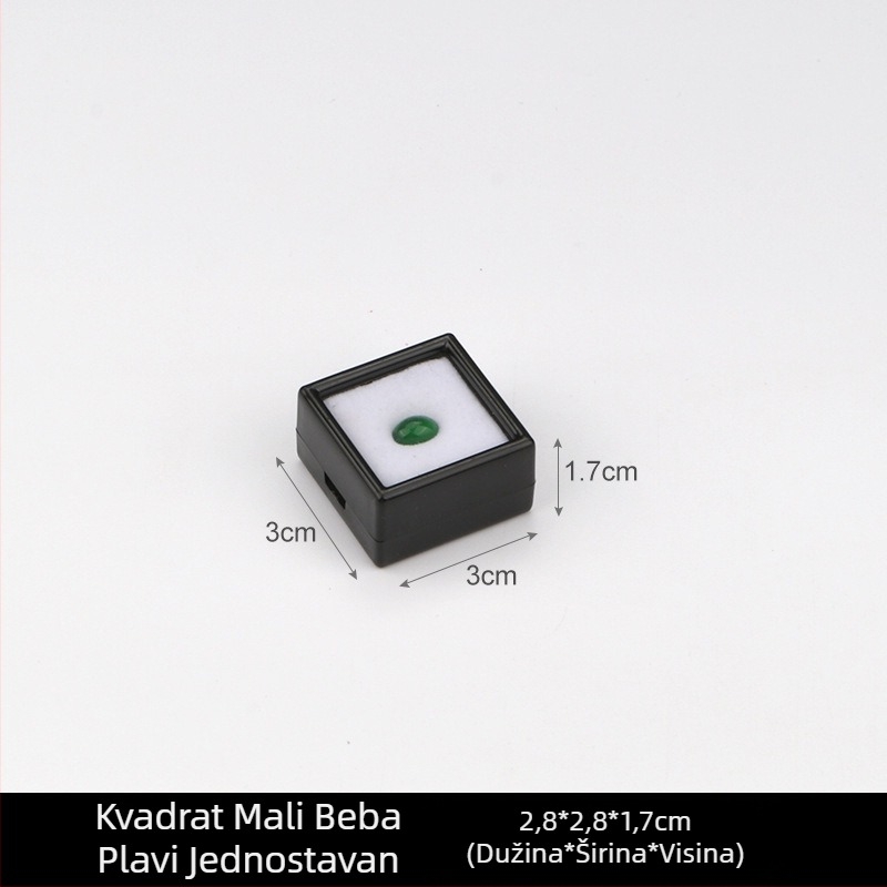 Prozirna plastična kutija za nakit, kutija za izlaganje za labave kamene i dijamante, otporna na prašinu, 1 razina