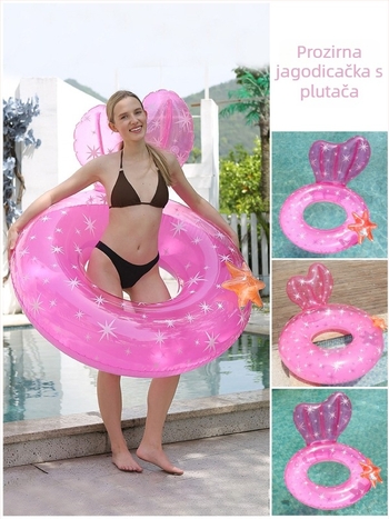 Plivački prsten za odrasle, Eleswim, ekološki PVC, jednofarbni uzorak, pogodan za kretanje i plivanje