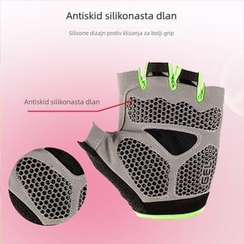 Rukavice za biciklizam s polu prstima, unisex, odrasli, najlon, otporne na habanje