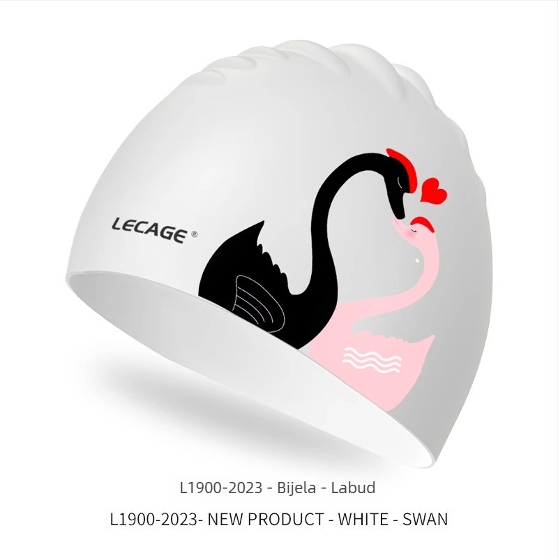 Kapa za plivanje, silikon, vodootporna, za dugu kosu, odrasli