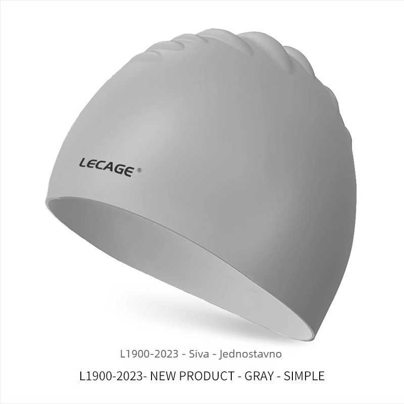 Kapa za plivanje, silikon, vodootporna, za dugu kosu, odrasli