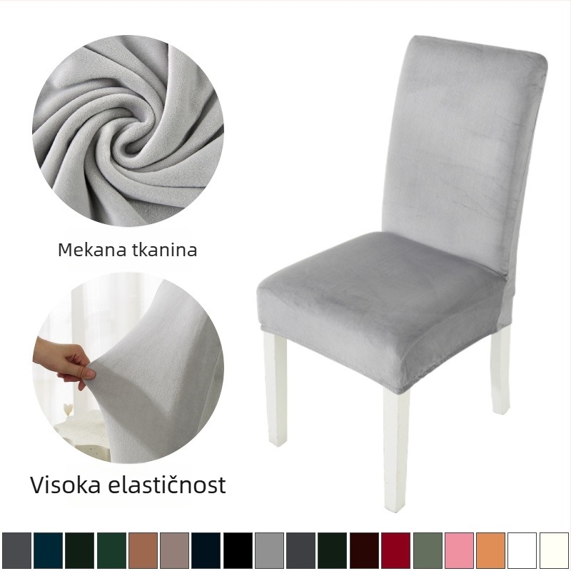 Navlaka za Parsons stolicu, poliester, protuklizna, otporna na habanje, otporna na prašinu, otpornost na visoke temperature, moderni minimalistički stil, jednobojni uzorak, pravokutni oblik