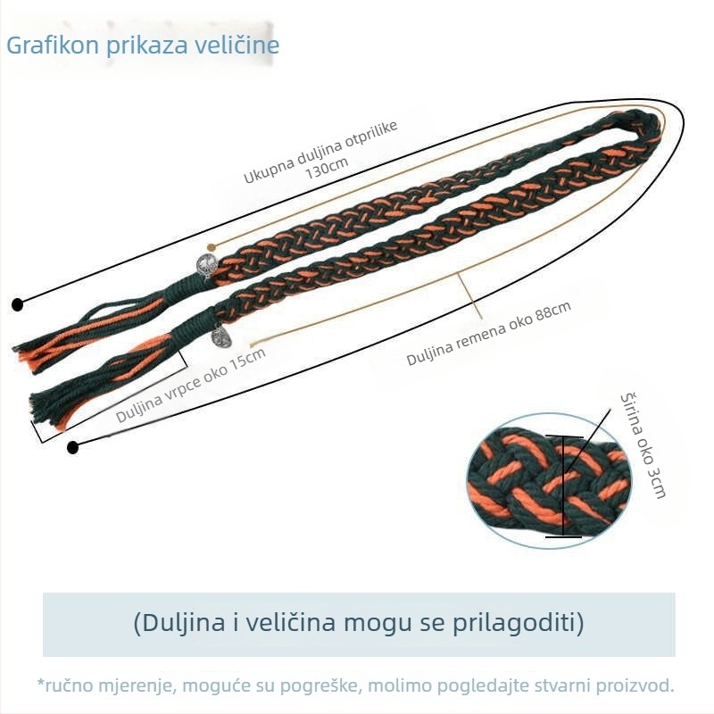 Kaiševi za zavjese s resama, ručno pletene debele užadi od tkanine, jednostavan moderan stil