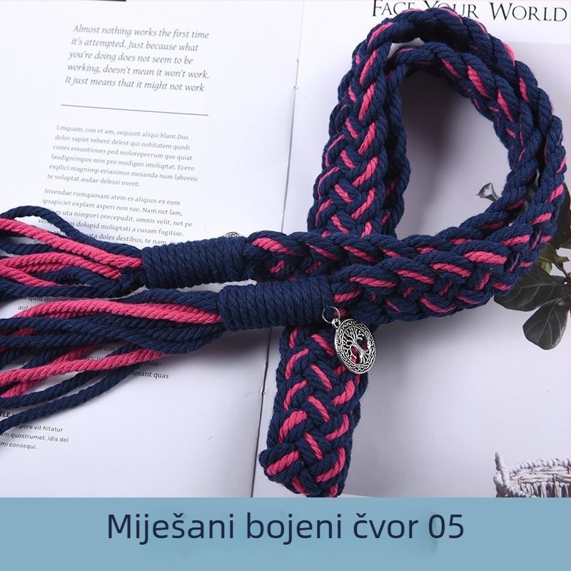 Kaiševi za zavjese s resama, ručno pletene debele užadi od tkanine, jednostavan moderan stil