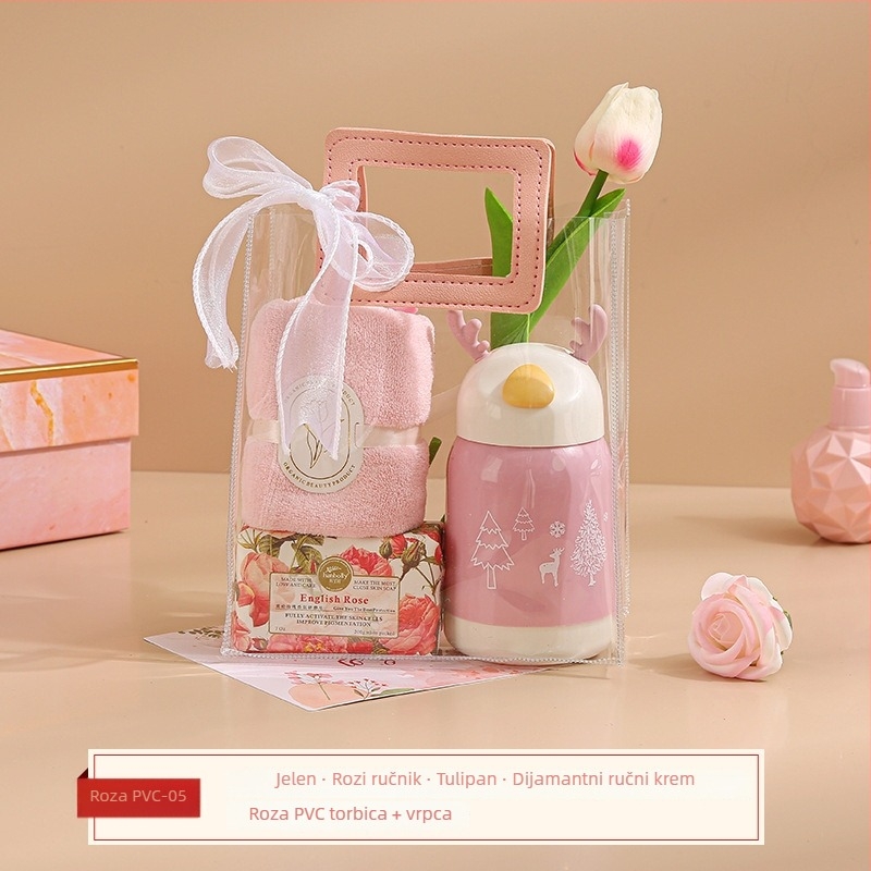 Set ručnika u poklon kutiji (3 kom) od koralnog velura, poliester 84,5% i najlon, brenda Shulan duo, mogućnost prilagodbe