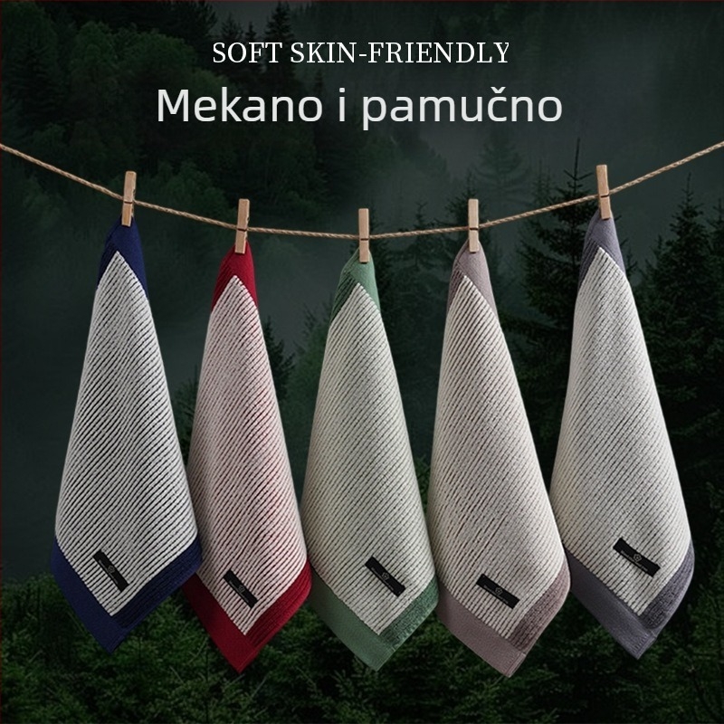 Premium set prugastih ručnika – ručnik za lice i ručnik za tijelo, trodjelni set u darovnom pakiranju
