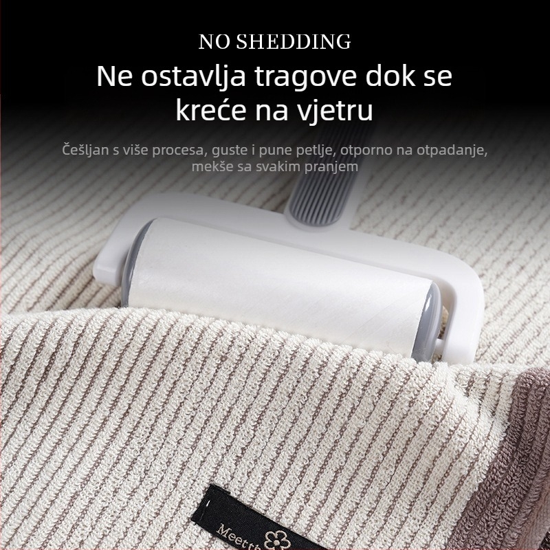 Premium set prugastih ručnika – ručnik za lice i ručnik za tijelo, trodjelni set u darovnom pakiranju