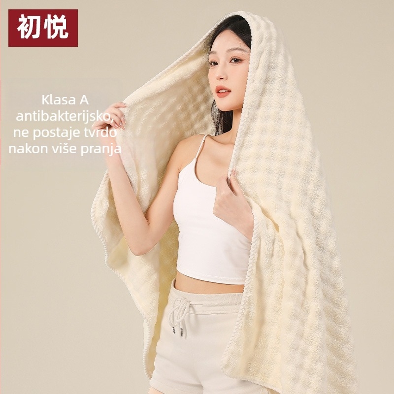 Bo Chu Hui Coral Fleece set za kupaonicu, 3 komada, 500 g+ težina, 150D vlakna, ravna tkanina