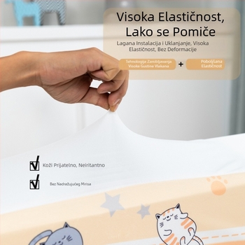 Navlaka za dječji školski stolac s cartoon dizajnom, protuklizna, s dvostrukim naslonom