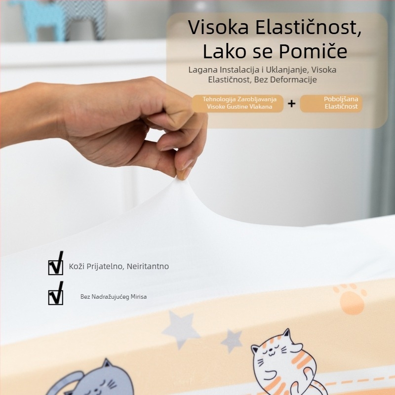 Navlaka za dječji školski stolac s cartoon dizajnom, protuklizna, s dvostrukim naslonom