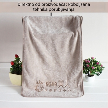 Mekana vlaknasta krpa bez dlačica za salone ljepote i njegu kože, turbanski šal za glavu, upijajući, mješavina poliestera i pamuka (150D)