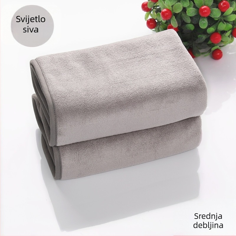 Mekana vlaknasta krpa bez dlačica za salone ljepote i njegu kože, turbanski šal za glavu, upijajući, mješavina poliestera i pamuka (150D)
