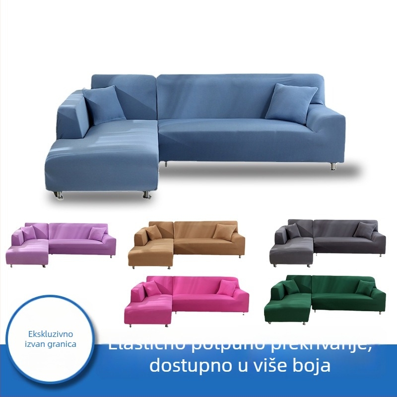Navlaka za kauč u obliku L, jednofarbna, potpuno prekrivanje; materijal: kemijska vlakna; udio glavnog sastojka: 95%; pogodna za kombinirani kauč