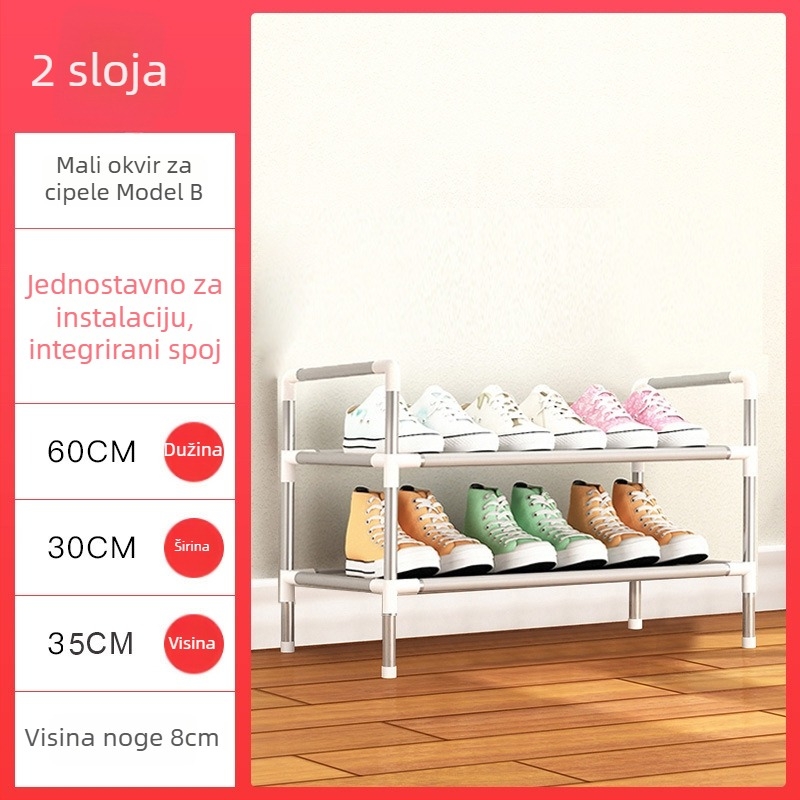 Stalak za cipele, metalni, modularan od dva do sedam slojeva, model XXJ, marka Yaruifan, stil modernog minimalističkog stila